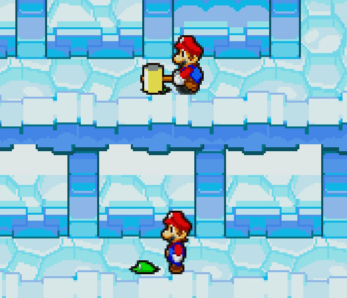 ゲームボーイアドバンス マリオ&ルイージRPG 地面に潜る