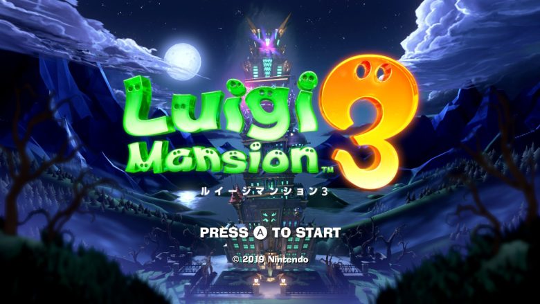 ルイージマンション３のタイトル画面
