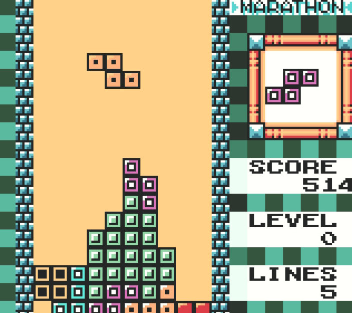 テトリスDX ゲーム画面