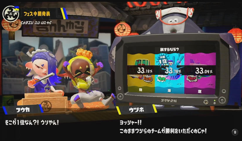 スプラトゥーン３ 旅するなら？フェス 中間発表
