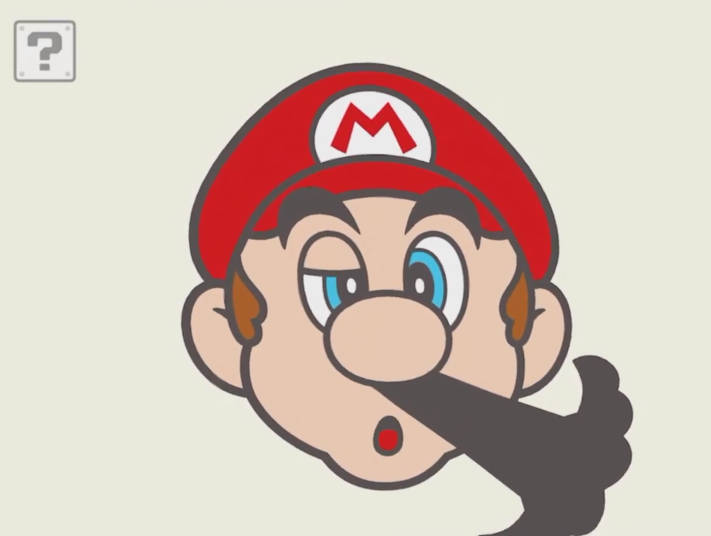 かおマリオ ヒゲひっぱり